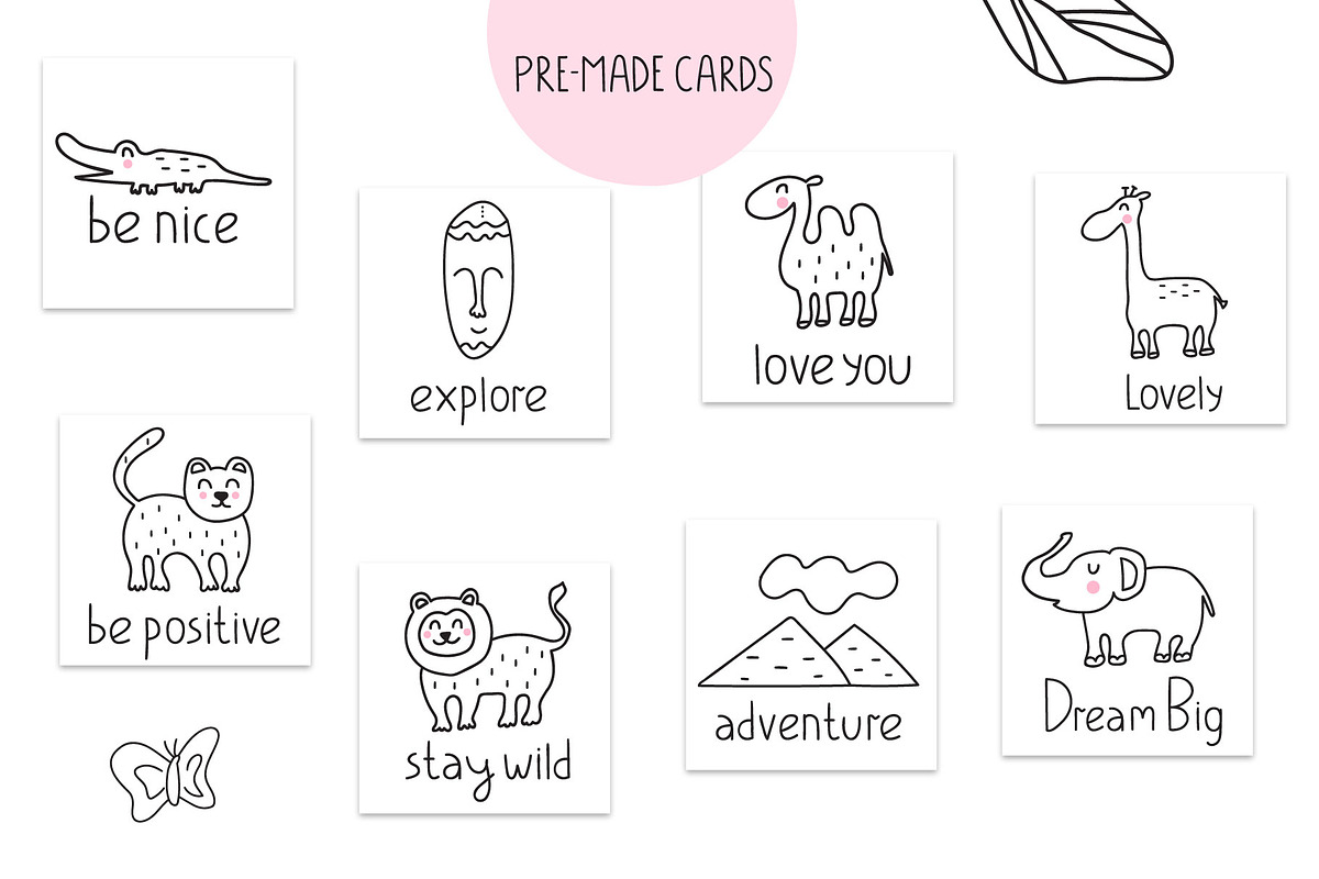 Scandi African animals for kids, an Animal Illustration by cutelevindesign (Photo 5 of 10)