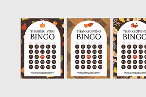 Thanksgiving Bingo Card Templates