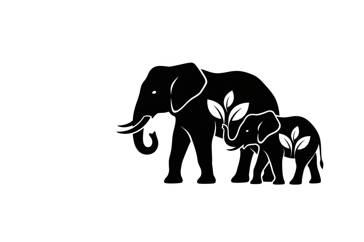 elephant family silhouette design, an Illustration by Amazin_art (Photo 20 of 51)