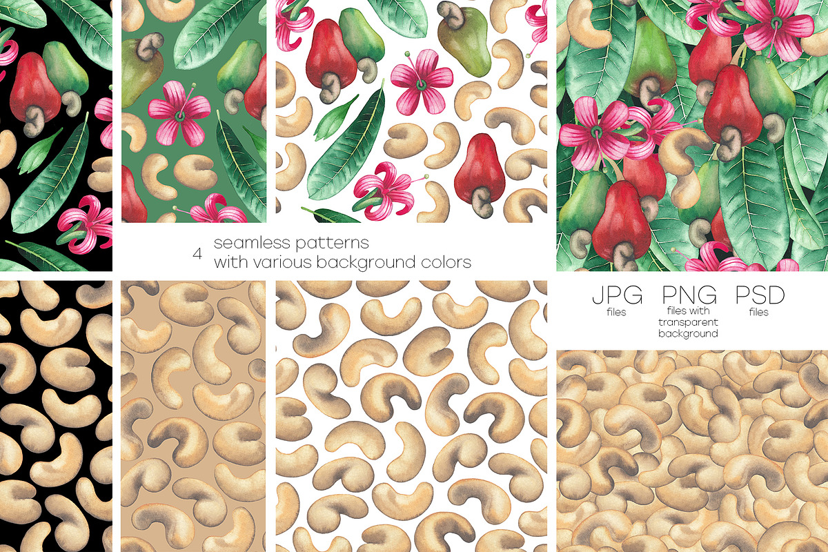 Watercolor cashew and milk, a Food Illustration by Ekaterina Glazkova (Photo 7 of 10)