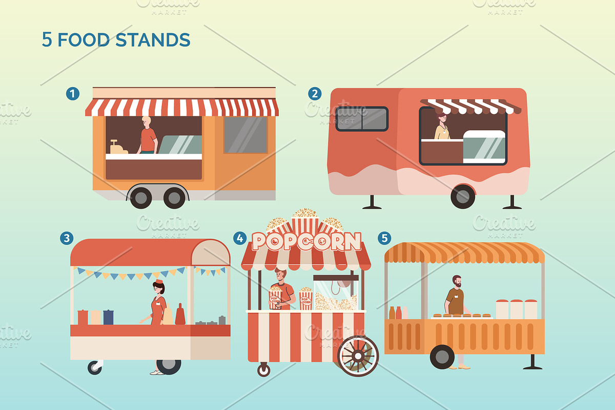 Street Food Festival Illustration, an Object Graphic by 35lab (Photo 5 of 9)