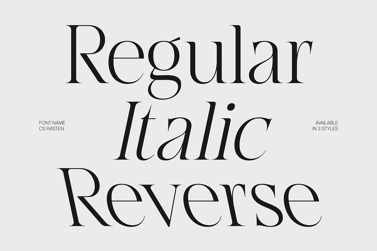 CS Rasten– Modern Serif Font, a Serif Font by Craft Supply Co. (Photo 3 of 8)