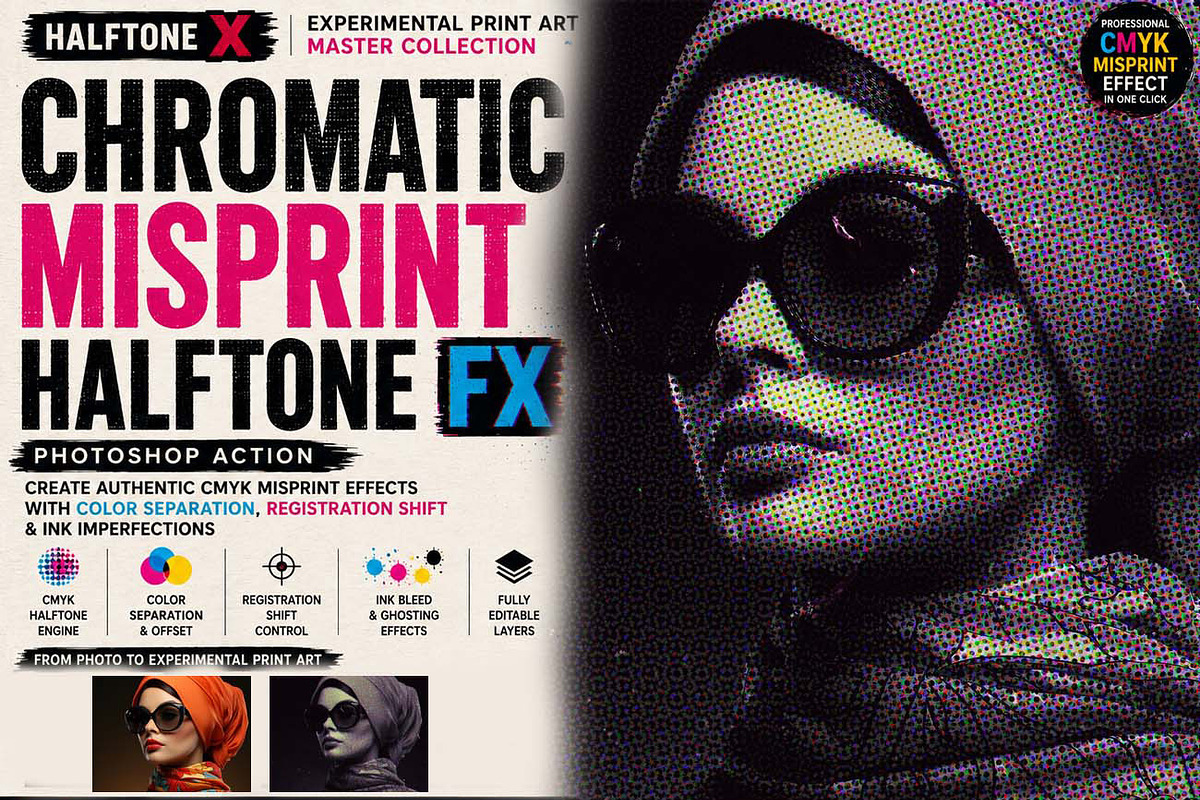 HALFTONE X Experimental Halftone, an Action Add-On by Studio Retouch (Photo 2 of 63)