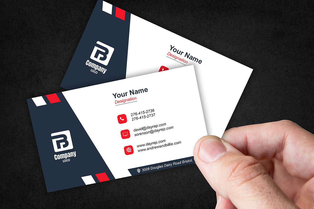 Office Staff Business Card Template preview 5