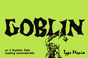 Goblin TM – Wicked Automatic Script, a Blackletter Font by Type Mania (Thumbnail 1 of 9)