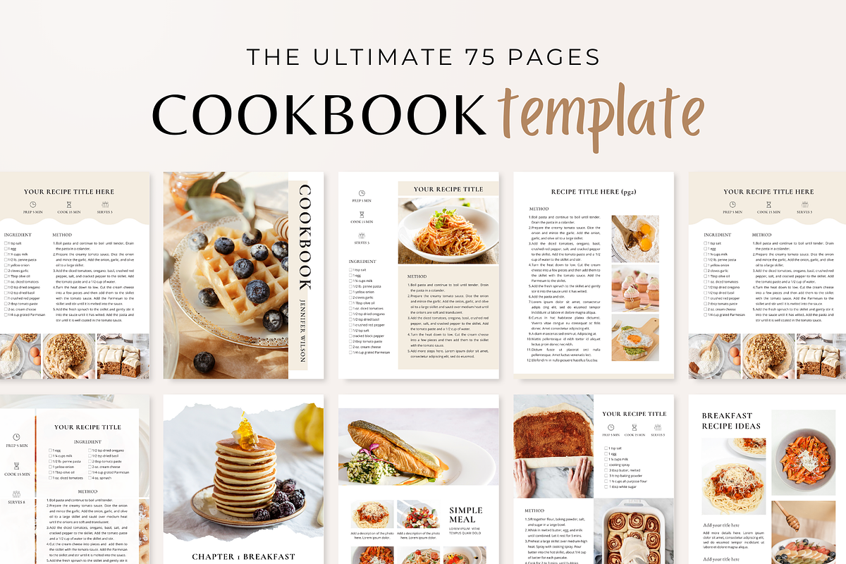 Cookbook Recipe Book Template, a Magazine Template by ShopRShop (Photo 1 of 10)