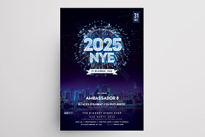 New Year 2025 Party Flyer Template