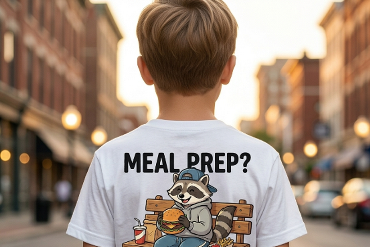 Funny Burger Fries Bench Clipart, a Shirt Mockup by Vector Stall (Photo 2 of 16)