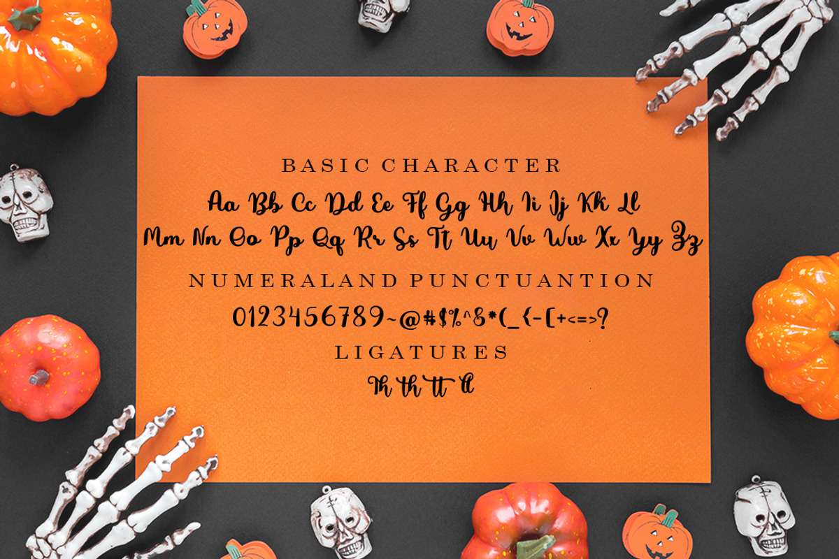Jack Lady Halloween Font, a Script Font by Bosstype Studio (Photo 5 of 8)