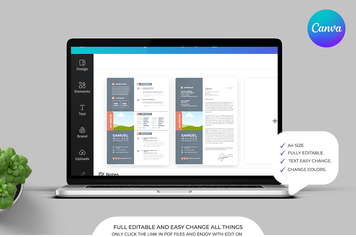 Resume / CV Word | Canva, a Resume Template by Template Zone (Photo 6 of 7)