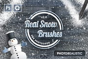 Real Snow Brushes for Photoshop