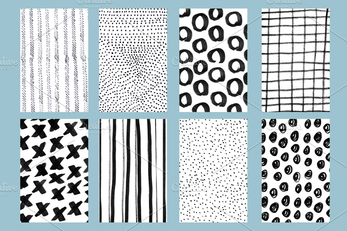 50 hand drawn pattern kit., a Texture Illustration by redstudio