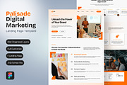 Digital Marketing Landing Page, a Landing Page Template by FIBRINOSÄ (Thumbnail 1 of 6)