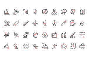 Graphic design tools icons, an Illustration by Lemberg Vector