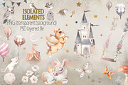 Flower circus.Watercolor vintage set, a Texture Illustration by TanyaSchuka (Thumbnail 10 of 15)