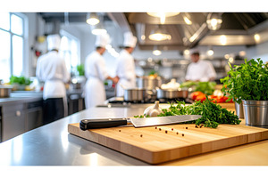 Professional kitchen with chefs, a Food & Drink Photo by Igor Tichonow