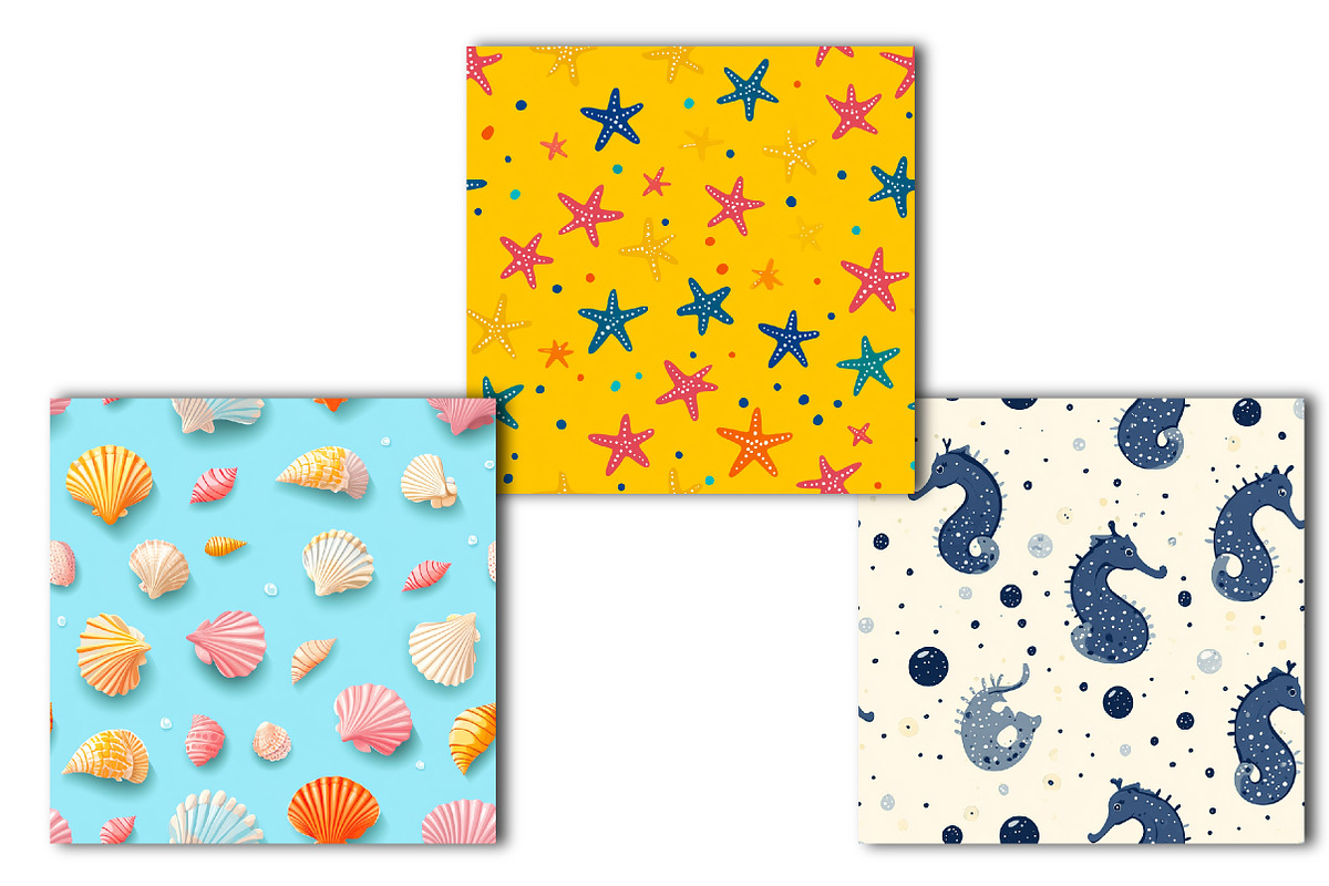 Under the Sea Seamless Digital Paper, an Illustration by OK Design (Photo 3 of 4)