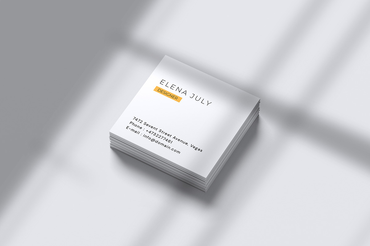Square Business Card Mockup, an Advertising Mockup by Mockup Supper (Photo 9 of 15)