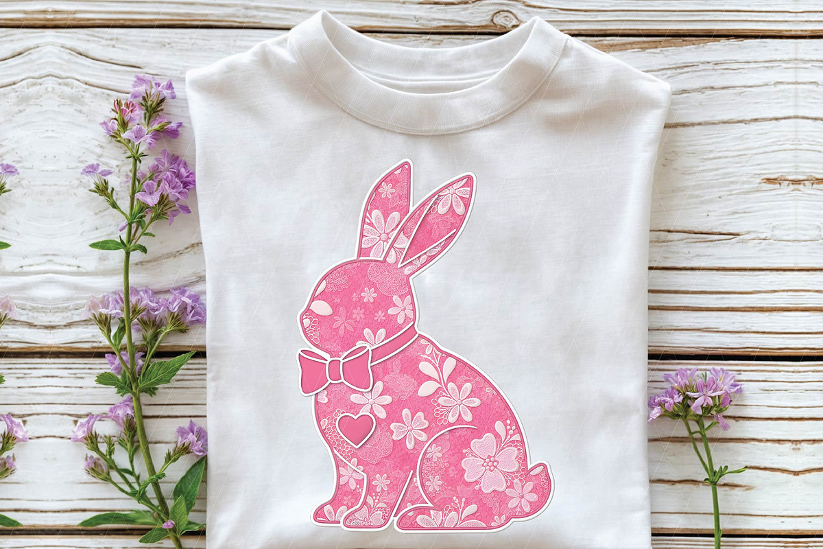 Lace Bunny Coquette Bow, Easter png, an Illustration by DreamPrint404 (Photo 5 of 6)