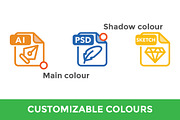 File Type Icons, an Outline Icon by Sarunw (Thumbnail 3 of 4)