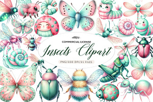 Insects Clipart Bundle, an Illustration by CreationArt