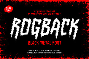 Rogback - Black Metal Font, a Blackletter Font by productype1
