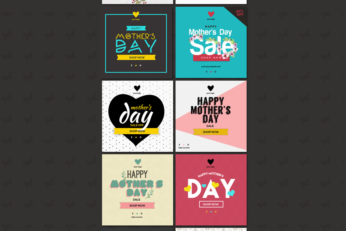 10 Mother's Day Instagram Banners, a Templates & Theme by VPB (Photo 2 of 9)