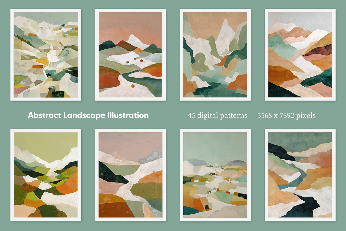 Abstract Landscape Illustration, a Decorative Illustration by Housui Patterns (Photo 2 of 12)