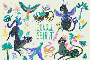 Jungle Spirit Clip Art Set