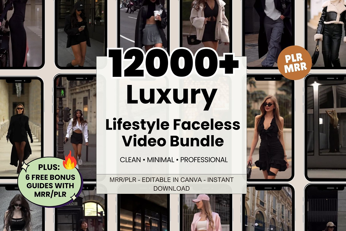 12000+ Faceless Reels Video Bundle, a Social Media Template by Design By Hira (Photo 1 of 11)