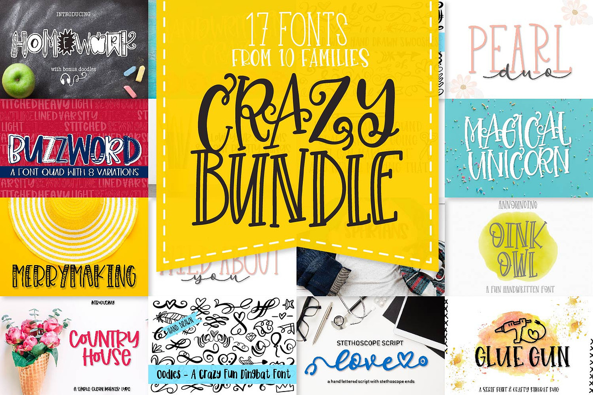 My Favorite Fonts Bundle! 17 Fonts!