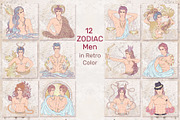 12 Zodiac Men Hand Drawn Collection, a Healthcare Illustration by ennona_art (Thumbnail 6 of 11)