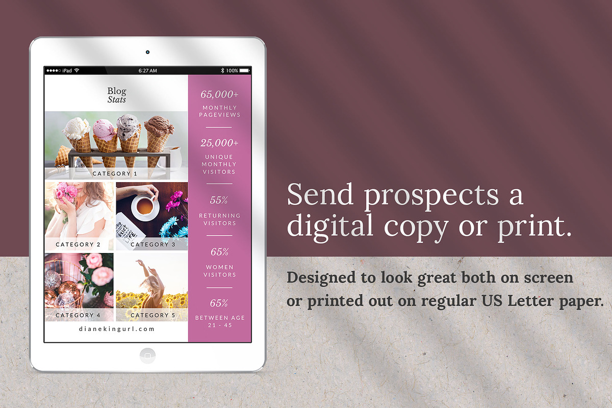 Media Kit Canva Template | Ivy, a Stationery Template by Studio Sugoi (Photo 2 of 5)
