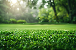 Green golf course in countryside with sunshine, a Nature Photo by AlyaAnd
