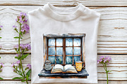 Watercolor Autumn Cozy Reading Clipa, an Illustration by Rose Art (Thumbnail 4 of 7)