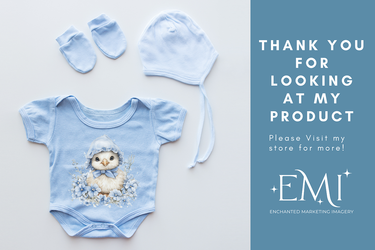 Blue Farmhouse Easter Clipart, an Illustration by NadiaTheronArt (Photo 4 of 4)