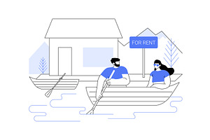 Boat rental isolated cartoon vector, a Finance Illustration by Visual Generation