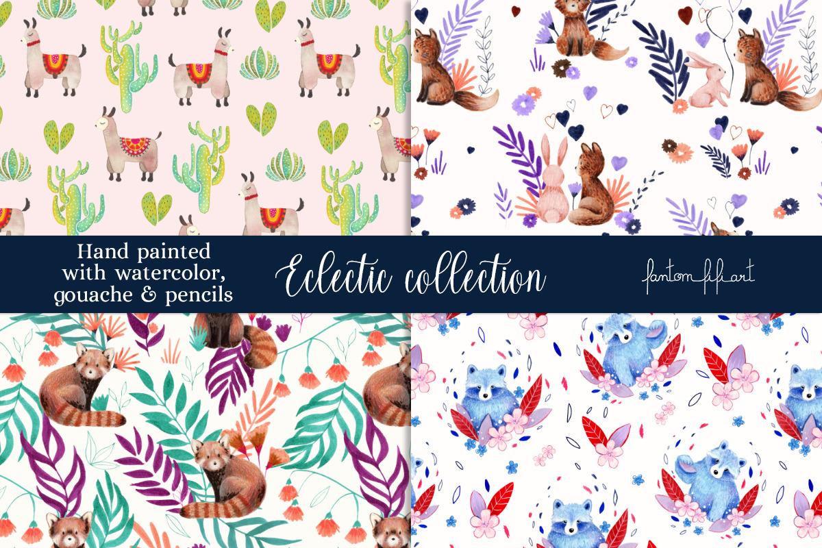 Hand painted Animal patterns, a Pattern Graphic by Fantom Fifi Art (Photo 5 of 7)