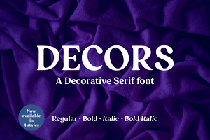 Decors - A Decorative Serif Font