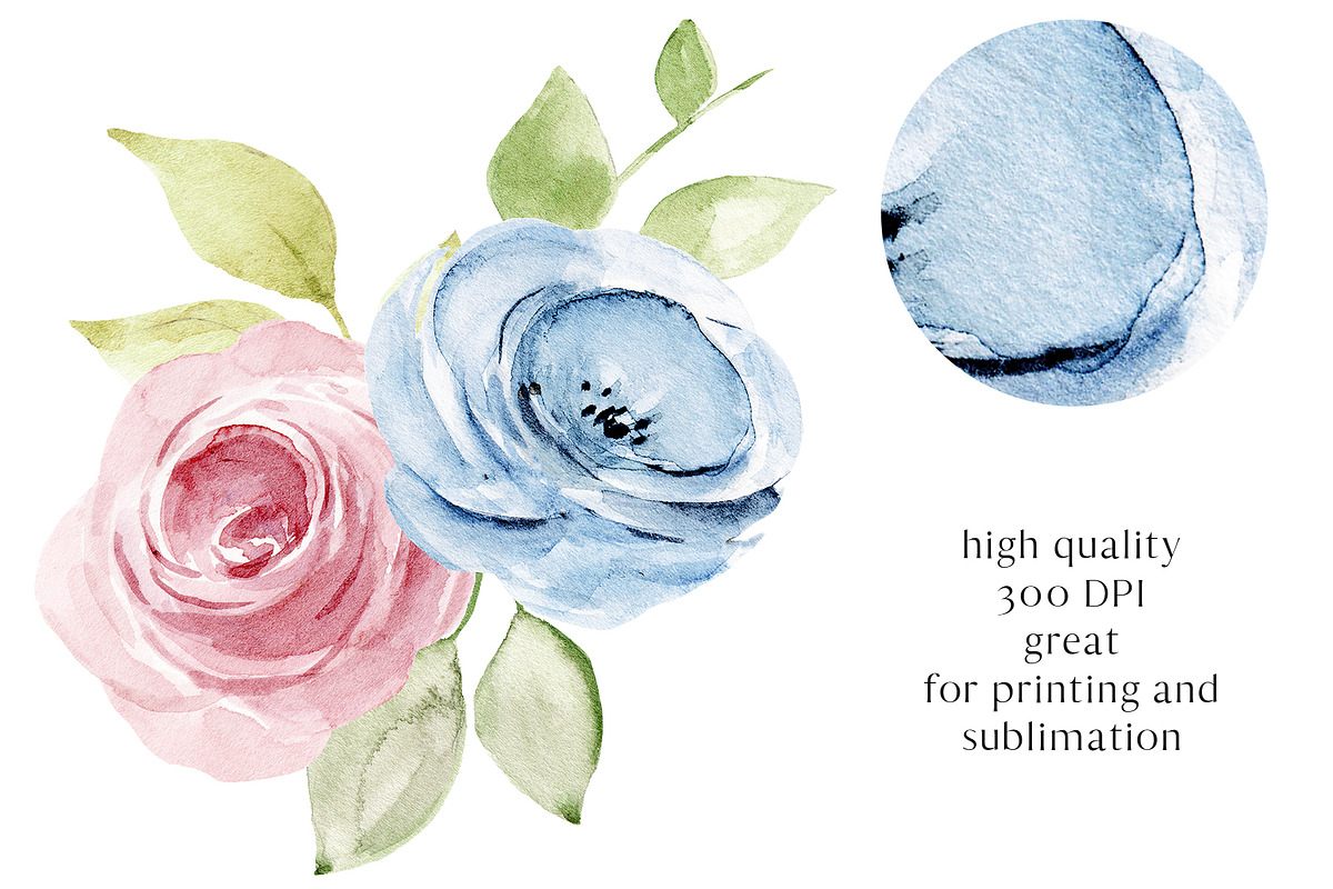 Watercolor pastel roses., a Texture Illustration by Larisa Maslova (Photo 4 of 13)
