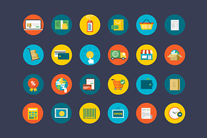 Flat Commerce Icons