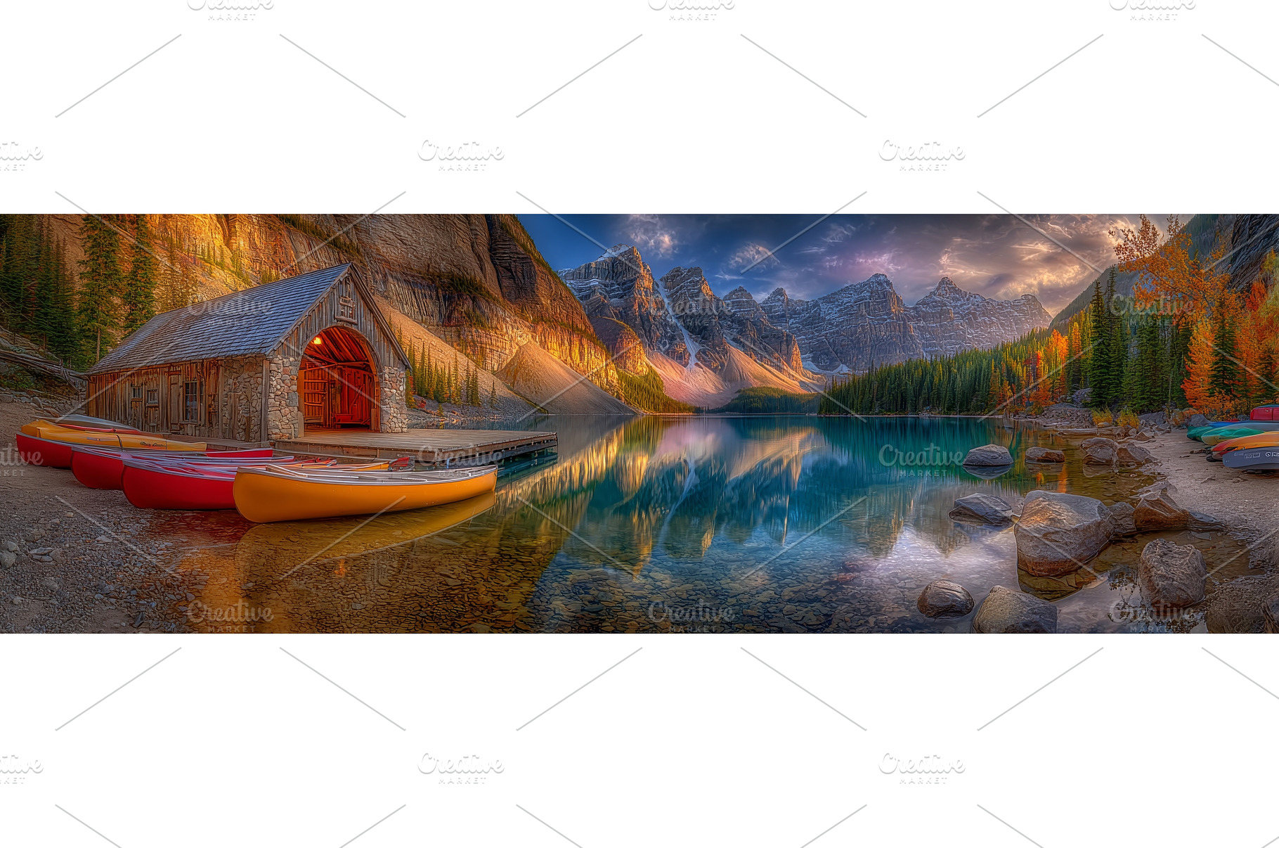 A boathouse situated at Maligne Lake, an Architecture Photo by ZinetroN