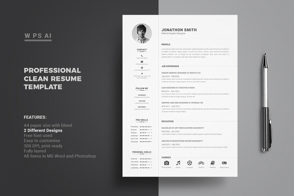 Resume/CV, a Resume Template by Diverter (Photo 2 of 5)