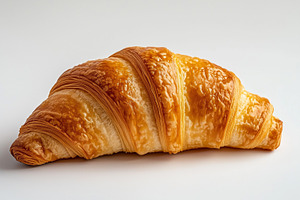 French croissant on white background, a Food & Drink Photo by MistyDay