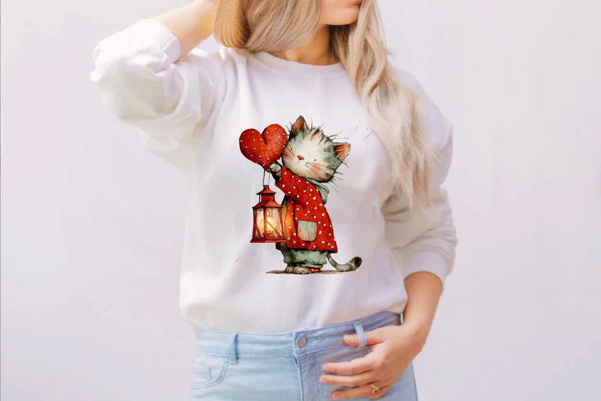 Valentine Cat Clipart Bundle., an Illustration by SVGArt (Photo 8 of 10)