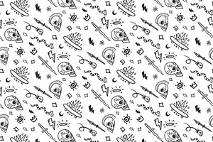 Old School Tattoos Vector Pattern