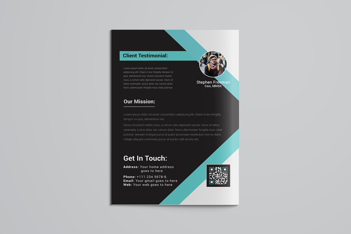 Creative Blue Bifold Brochure, a Brochure Template by ZAAS (Photo 5 of 8)