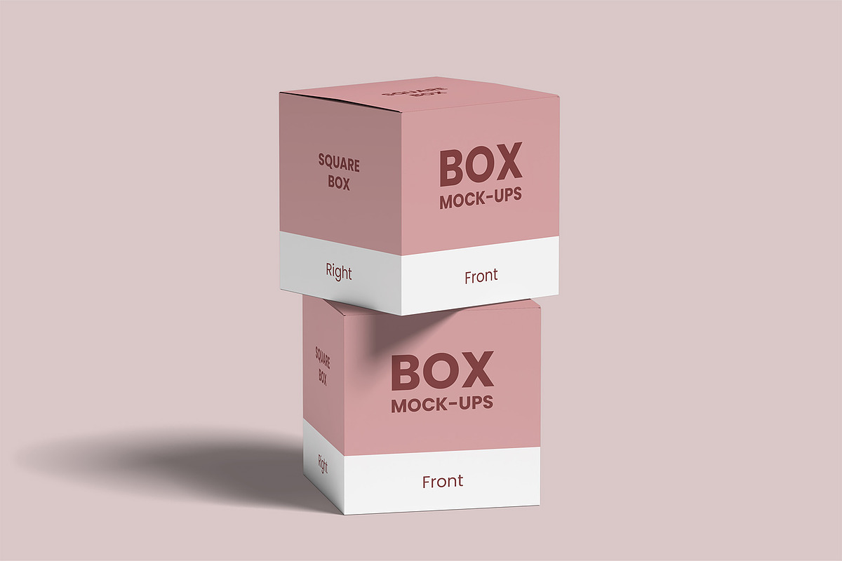 Square Box Mockups | Packaging, a Packaging Mockup by Compositing Studio (Photo 12 of 20)