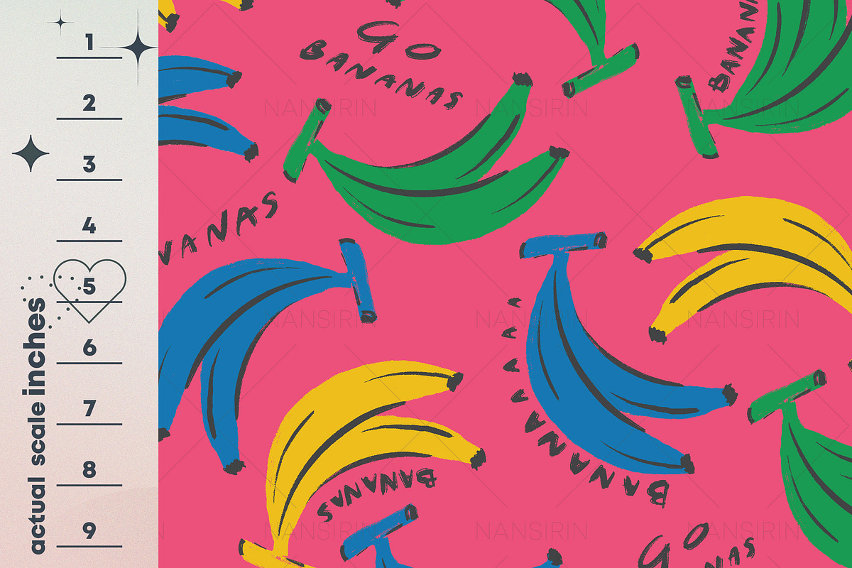 Banana fruit Seamless Pattern Set, a Pattern Graphic by Nansirins Studio (Photo 5 of 9)