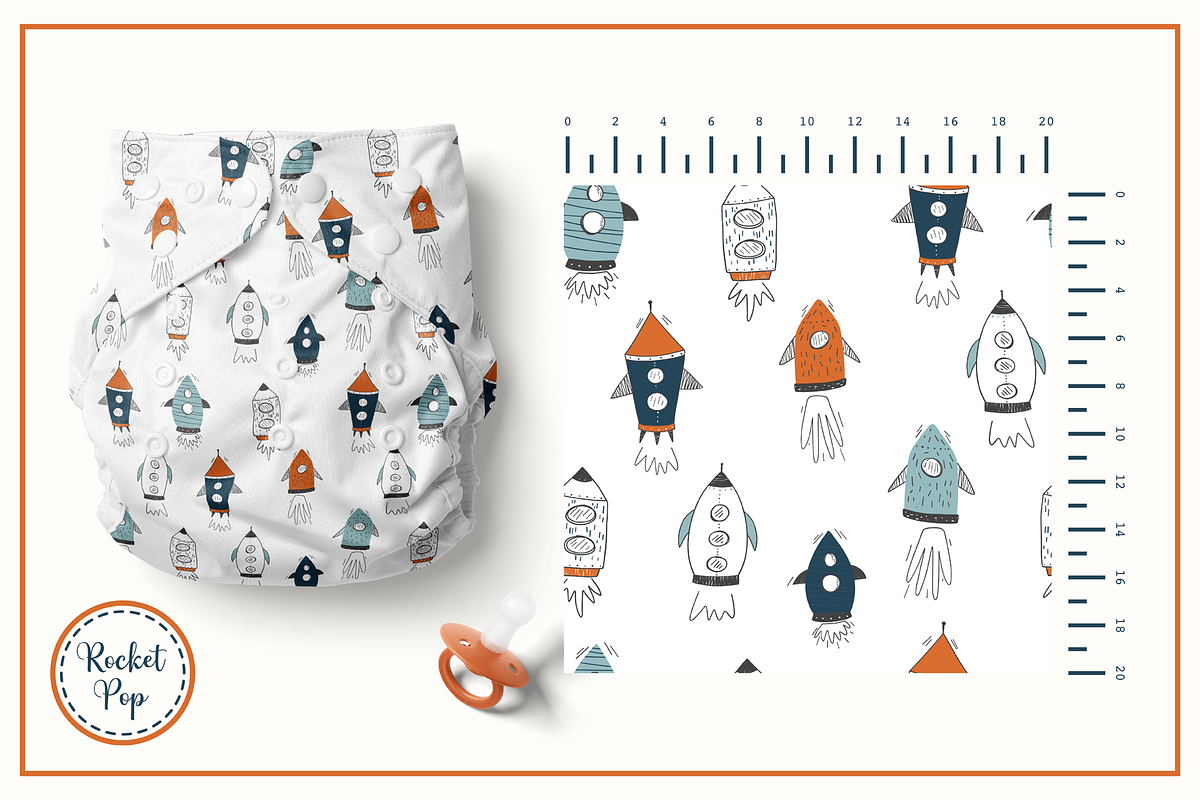Rocket Pop - Seamless Patterns Set, a Pattern Graphic by Cuteanny Design (Photo 5 of 8)
